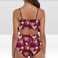 thumbnail image 4 of Pisexur Tankini Swimsuits for Women Tummy Control Two Piece Bathing Suits Ruffled Flounce Tankini Top with High Waisted Bottom Bikini Set, 4 of 6