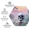 thumbnail image 3 of Kdxio Mist Sunflower Skull Funny Coasters,4 Pcs Leather Coasters,Housewarming Gifts,Protect Furniture from Water Marks Scratch and Damage, 3 of 6