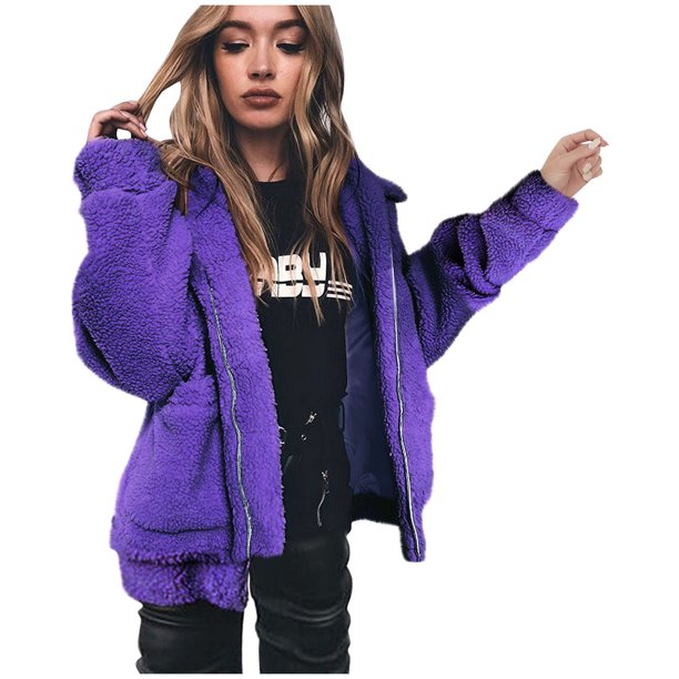 Abrigo cálido de piel sintética para mujer, chaqueta de invierno de gran tamaño con cuello vuelto, prendas de vestir exteriores Fridja BV0+3147