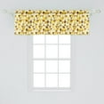thumbnail image 2 of Ambesonne Geometric Window Valance, Vibrant Colored Triangle Shapes Pattern Funky Geometric Abstract Elements Art, Curtain Valance for Kitchen Bedroom Decor with Rod Pocket, 54" X 18", Yellow Brown, 2 of 3