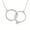 14K White Gold, variant on 14K Yellow Gold Diamond Interlocking Ring Pendant with Yellow Plated Silver Cable Chain Necklace (1/10 cttw, I-J Color, I2-I3 Clarity), 18"