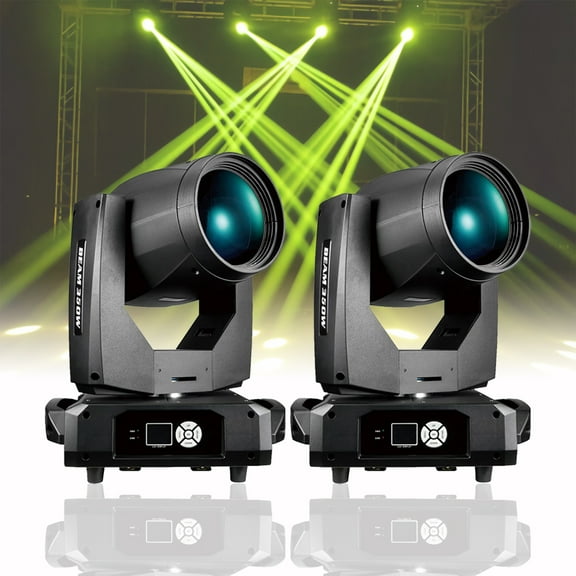 Weikass 2Pcs Beam 350W 17R Moving Head Light Dmx Key Model  Beam 350W Stage Disco Lights Dj Effect Lights(2Packs)
