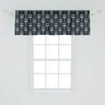 thumbnail image 2 of Ambesonne Dark Blue Window Valance, Vintage Royal Damask, 54" X 18", Pale Blue Dark Blue, 2 of 3