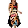 thumbnail image 2 of Vestido Zeagoo sin mangas sin mangas con estampado floral para mujer, 2 of 7