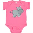 thumbnail image 3 of Inktastic Cute Smiling Baby Hippo Boys or Girls Baby Bodysuit, 3 of 5