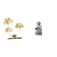 thumbnail image 1 of Adorno de estantería con escultura de hojas, decoración moderna para el hogar, coleccionable Feng Shui, Buda femenino, regalo navideño, centro de mesa, 1 of 8