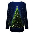 thumbnail image 4 of 50% off Ugly Christmas Sweater! TMOYZQ Women's Long Sleeve Shirts Christmas Tree Print Fall Winter Pullover Sweatshirts Casual Loose Fit Lightweight Cozy Blouse for Xmas Holiday Parties, 4 of 4