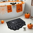 thumbnail image 2 of Halloween Bath Rugs Spider Web Bathroom Rug Non-Slip Floor Mat for Bathroom Kitchen Rug Absorbent Bath Tub Mat Room Halloween Bath Rug, 16x24in, 2 of 6
