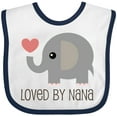 thumbnail image 3 of Inktastic Loved by Nana Grandchild Elephant Boys or Girls Baby Bib, 3 of 4