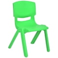 thumbnail image 1 of JOON Stackable Plastic Kids Learning Chairs, Green, 20.5x12.75X11 Inches, 1 of 7