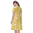 thumbnail image 2 of Bixox Robe d'Été à Manches Courtes pour Femmes Robe Ample Longueur Genou avec Poches-Bébé Poussins, 2 of 7