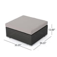 thumbnail image 2 of GDF Studio Santa Rosa Outdoor 7 Seater Grey Dining Sofa Set with Water Resistant Cushions, 2 of 10