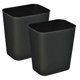 thumbnail image 2 of Small Square Trash Can Set for Kitchen Bathroom Office Reusable Black Garbage Container Bucket Simple Design, 2 of 4
