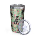 thumbnail image 2 of Rottweiler with Floral 10oz Tumblers Stainless Steel Tumbler with Lid and Straw,Vacuum Insulated Double Wall Travel Tumbler Cups with Cleaning Brush for Coffee, Tea, 2 of 4