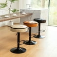 thumbnail image 4 of Resenkos Kitchen Counter Bar Chairs, Bar Stools,Round Storage Bar Stool Set of 2, 360°Counter Height Swivel Stool with Metal Frame,Beige, 4 of 13