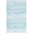 thumbnail image 2 of SAFAVIEH Malibu Benedict Distressed Polyester Machine Washable Area Rug, Grey/Aqua, 4' x 6', 2 of 13