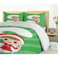 thumbnail image 4 of Ambesonne Christmas Alphabet Duvet Cover Sets, Letter S, 2-Queen, Green Dark Coral White, 4 of 6