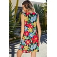 thumbnail image 2 of Summer Dresses for Women Beach Floral Tshirt Sundress Casual Pockets Boho Tank Dress, 2 of 10