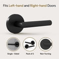 thumbnail image 3 of Mega Handles | Ronn Dummy Door Lever | Pack of 2| Matte Black, 3 of 4
