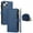Dark Blue, variant on Fit for iPhone 13(6.1)/14(6.1) PU Leather Magnetic Snap Flip Zipper Strap Wallet Phone Case