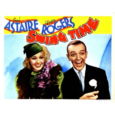 Swing Time From Left Ginger Rogers Fred Astaire 1936 Movie Poster Masterprint