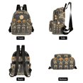 thumbnail image 4 of FORMRS Mini Backpack Purse for Women Travel Daypack Casual Shoulder Bag, Beige Halloween Skeleton, 4 of 7