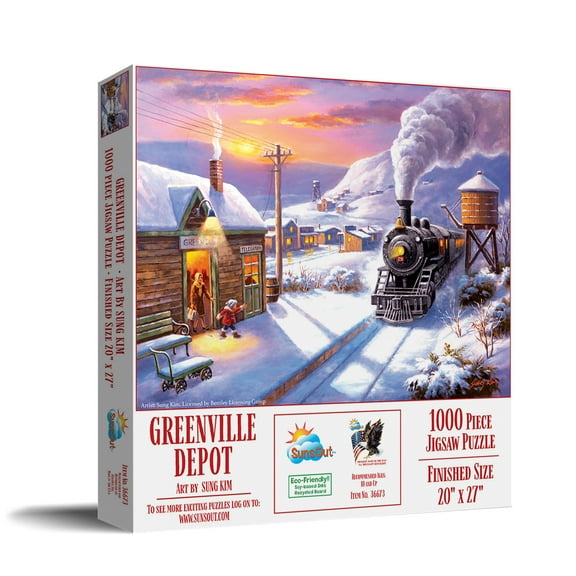 SUNSOUT INC - Greenville Depot - 1000 pc Jigsaw Puzzle by Artist: Sung Kim - Finished Size 20" x 27" - MPN# 36673