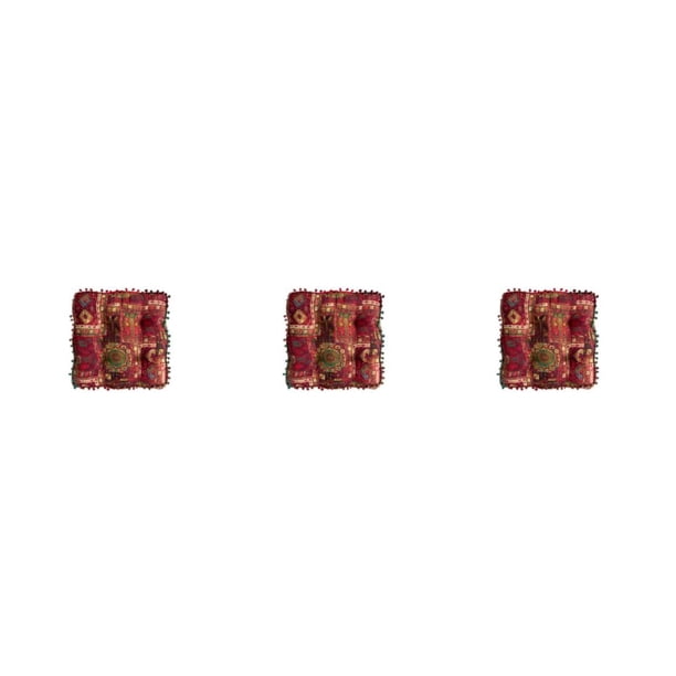 Bewildely Cojín De Asiento Extra Grueso Para Exteriores - Inodoro E Hipoalergénico Para Exteriores Reversible Cuadrado Rojo (40 Cm) Type1 NO1