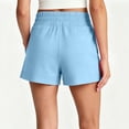 thumbnail image 6 of Drawstring Athletic Shorts for Women Soft Stretchy Workout Short Elastic High Waist Short Pants with Pocket Comfy Yoga Running Short Bottoms Gym Jogging Beach Shopping Home Lounging, 6 of 8