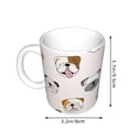 thumbnail image 2 of Yiaed Bulldog Face Print Ceramics Coffee,Large Handle Design,Extra Large Tea and Coffee Cup for Office and Home Mugs, 2 of 6