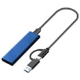 thumbnail image 1 of Caja SSD Caja de M.2 a USB 3.1 de doble protocolo M.2 NVME PCIE/NGFF SATA NVME SSD Case Box Hugtrwg Para estrenar, 1 of 6