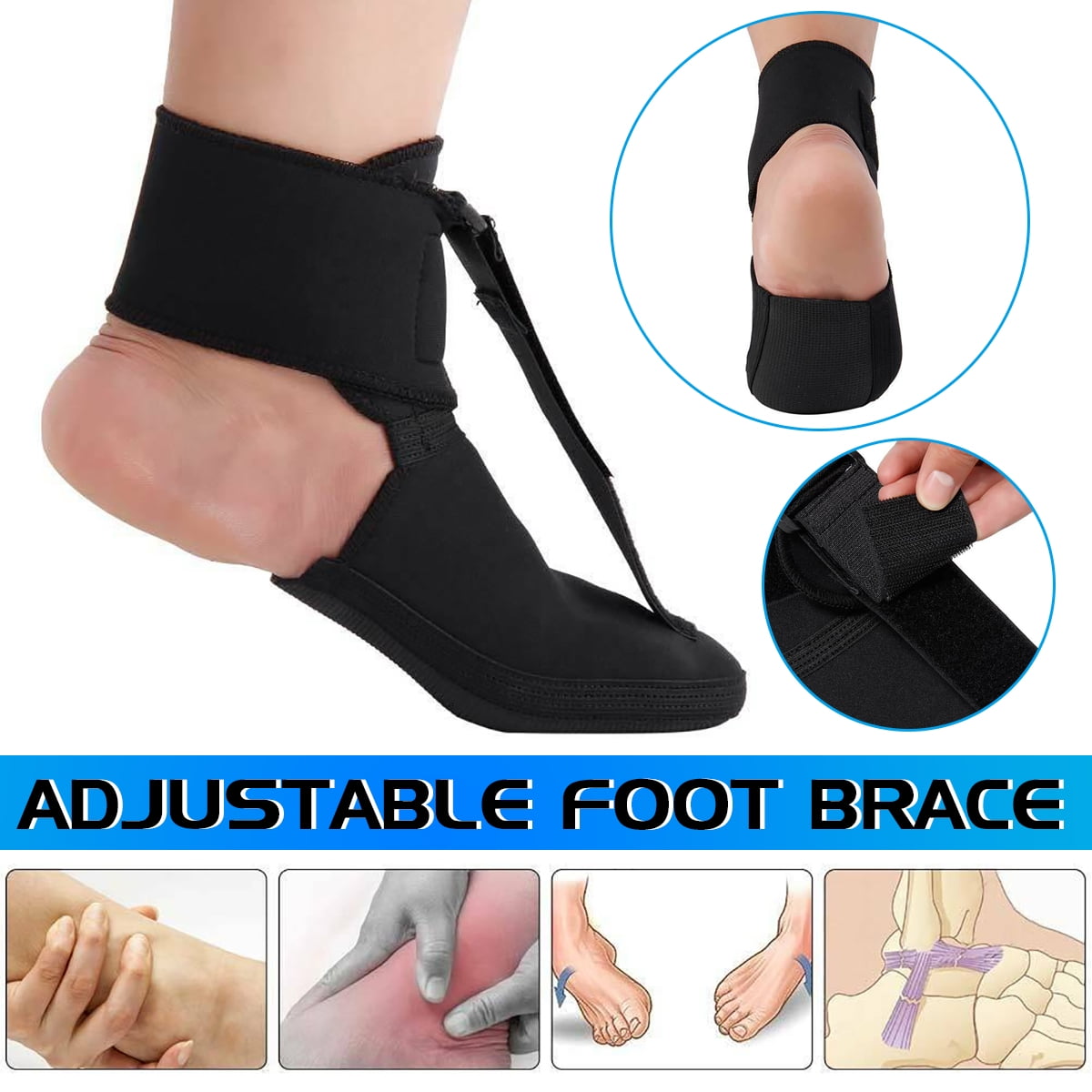 1 PC Adjustable Plantar Fasciitis Night Splint Foot Brace Fashion 