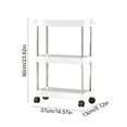 thumbnail image 3 of Yannianjz under $5 3 Tier Rolling Utility Cart Organizer, Stable and Sturdy Rolling Storage Carts with Wheels for Bathroom, Kitchen, Snack, Craft, Makeup, 3 of 6