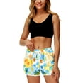 thumbnail image 4 of Women Summer Board Shorts Hawaiian Tropical Print Beach Swim Shorts with Pockets, 4 of 10