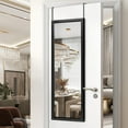 thumbnail image 2 of ZXNYH Over The Door Mirror Full Length Mirror Hanging Over Door or Leaning Against Wall or Mounted On Wall, Door Mirror Full Length Mirror Over The Door, 43"x18", White, No Stand, 2 of 8