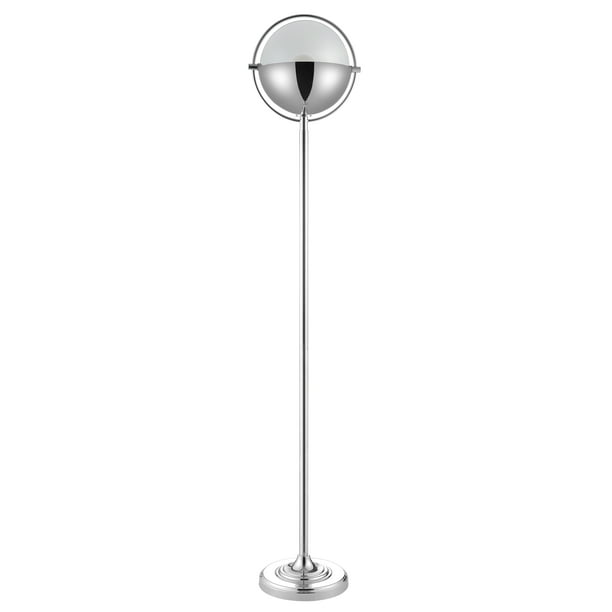 Modern Glam Sphere Floor Lamp Chrome, Roswell Stainless Steel Table Lamp