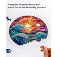 thumbnail image 6 of GNOIX Acrylic Puzzles Suncatcher Window Hanging, 7.4 Inch Sun Catcher Acrylic Puzzles, Garden Decoration for Women Men Mom Birthday Gift Home Decor (Sunrise Ocean Wave Landscape A), 6 of 8