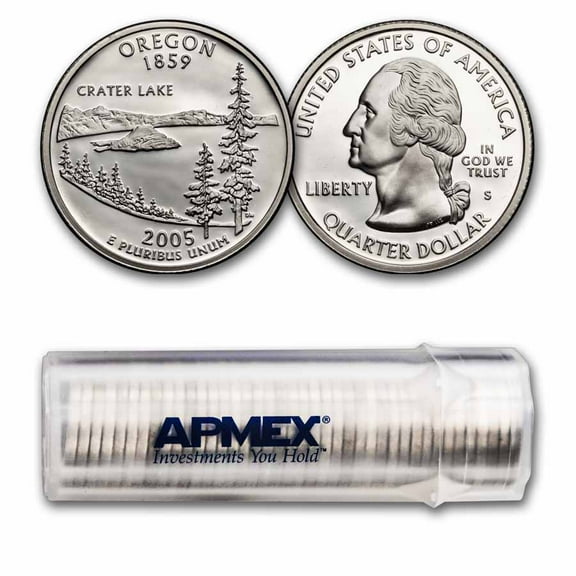 2005-S Oregon State Quarter Gem Proof 40-Coin Roll (Silver)