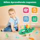 thumbnail image 3 of Juguetes Dinosaurios Didacticos Montessori Regalo Para Niños, Verde, 3 of 5
