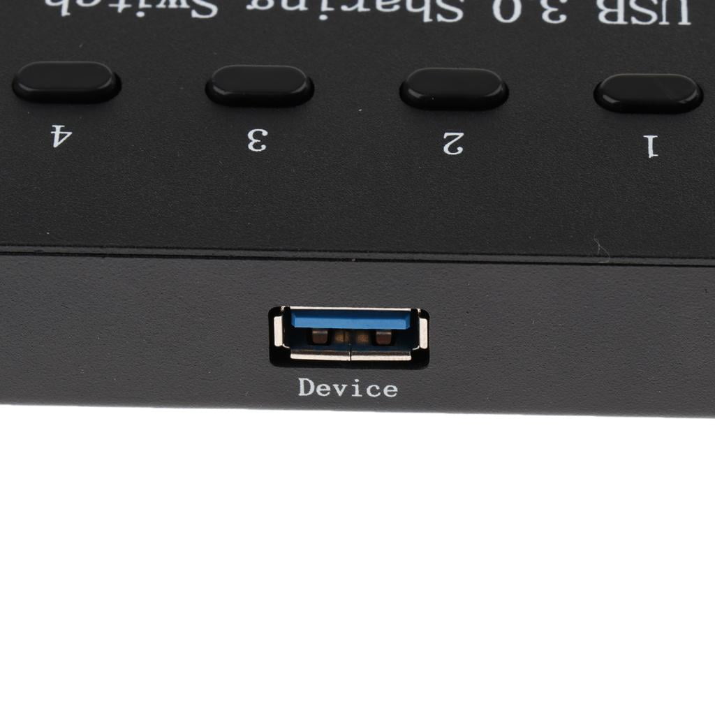 USB Sharing Switch Printer Switch Adapter KVM Switch Hub with 4 Ports USB 3.0 for PC Computers Scanners