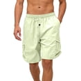 thumbnail image 2 of VV AVEORS Men'S Quick Dry Cargo Shorts With Drawstring Lightweight Breathable Sports Athletic Outdoor Shorts With Zipper Pockets Light Green L, 2 of 8