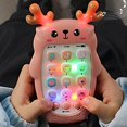 thumbnail image 4 of Juguete de mordedor de teléfono bilingüe para bebé, juguete de voz de música, máquina de aprendizaje educativo temprano, regalo electrónico para niños, 4 of 5