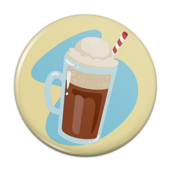 Root Beer Float Pinback Button Pin
