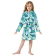 thumbnail image 6 of FORMRS Niños Bathrobe Unisex Hooded Robe Soft Plush Pajamas Sleepwear, Size 7-9T, Vibrant Cat Pattern, 6 of 7