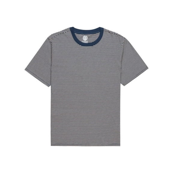 Element Men's T-Shirt Navy Cream Striped Chapsman Tee S/S