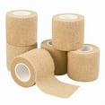thumbnail image 3 of 6pcs skin colour Self Adhesive Bandage Wrap,Elastic Breathable Medical Bandage First Aid Tape for Sports, 5 Size, 3 of 5