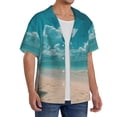 thumbnail image 2 of Naloa Shopping Cart On Tropical Beach Men's Loose Fit Cuban Collar Short-Sleeve Shirt, Hawaiian Shirts, Mens Shirts Casual for Everyday Wear Outings-X-Large, 2 of 5
