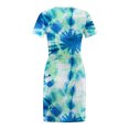 thumbnail image 4 of Robe d'Été pour Femmes 2024 Mode Grande Taille Décontractée Col Rond Bretelles Manches Courtes Imprimé Floral Robe Ample avec Poche 50 % de Réduction Liquidation!, 4 of 7