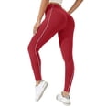 thumbnail image 2 of Leggings for Women JIANLAI Stretch Seamed Athletic Yoga Pants, Ruched Hip Full Length Sports Running Trousers, Soft Breathable Activewear Bottoms, 2 of 5