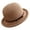 Khaki, variant on Round Top Rolled Lightweight Weave Design Straw Sun Hat for Women Outdoor Activities